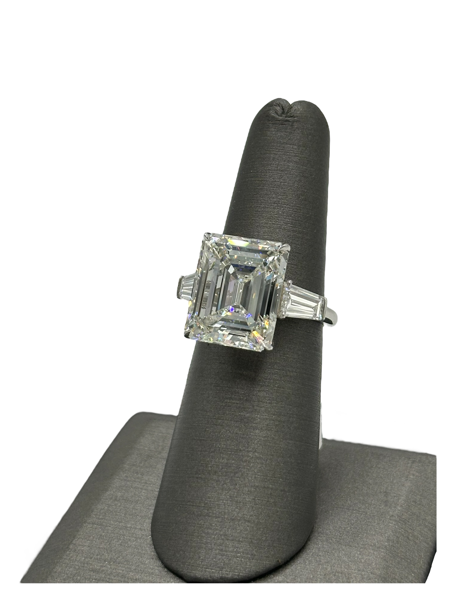 Custom 11.4ct Emerald Cut Diamond Ring