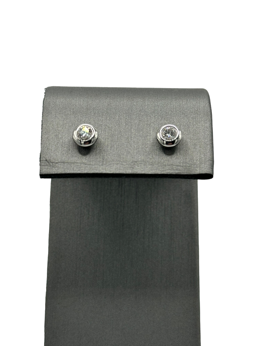 Bezel Set Diamond Studs