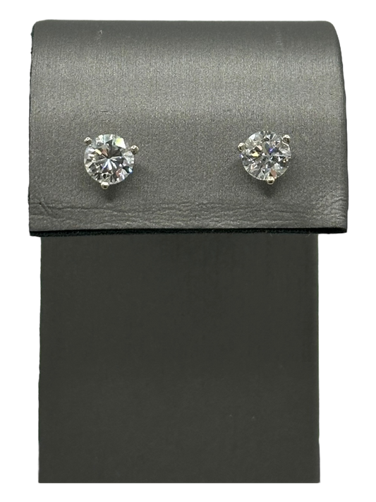 1.40ctw Three Prong Diamond Studs