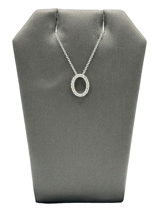 Diamond Oval Pendant