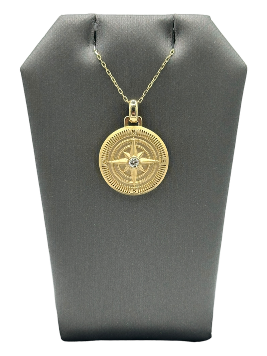 Diamond Compass Pendant