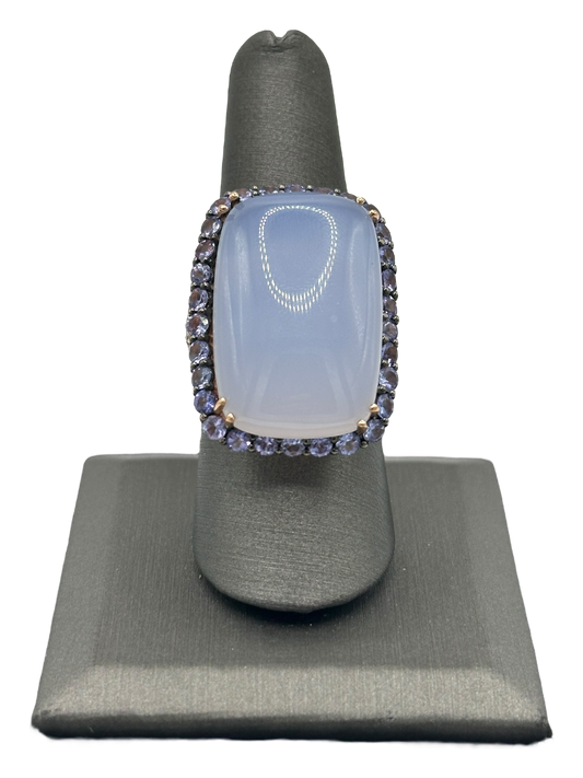 Chalcedony Ring & Tanzanite Ring