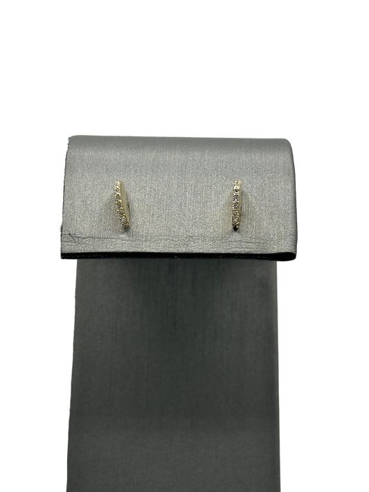 Half Moon Diamond Studs