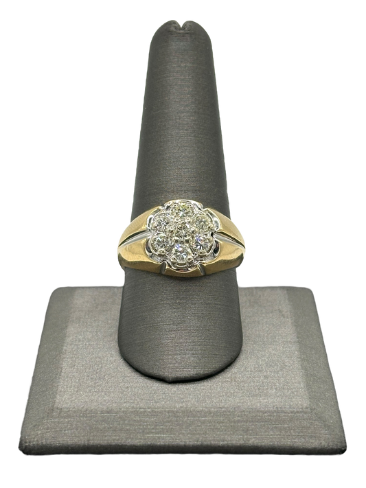 Flower Diamond Cluster Design Ring