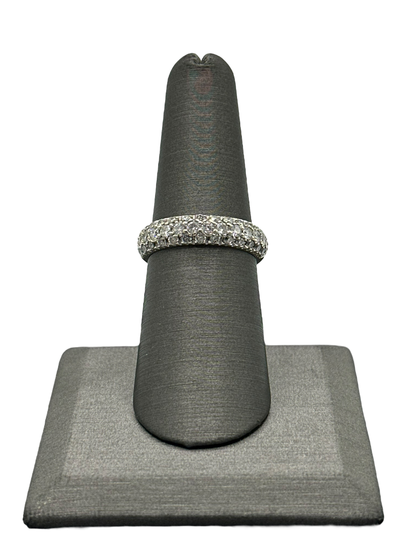 White Gold Pavé Set Diamond Band