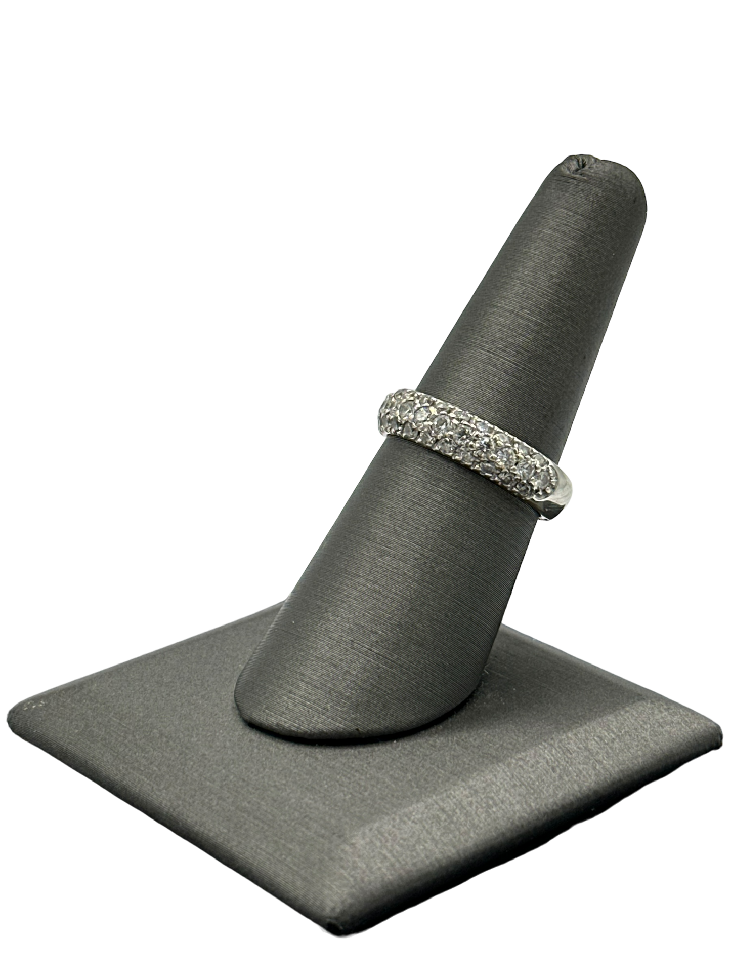 White Gold Pavé Set Diamond Band