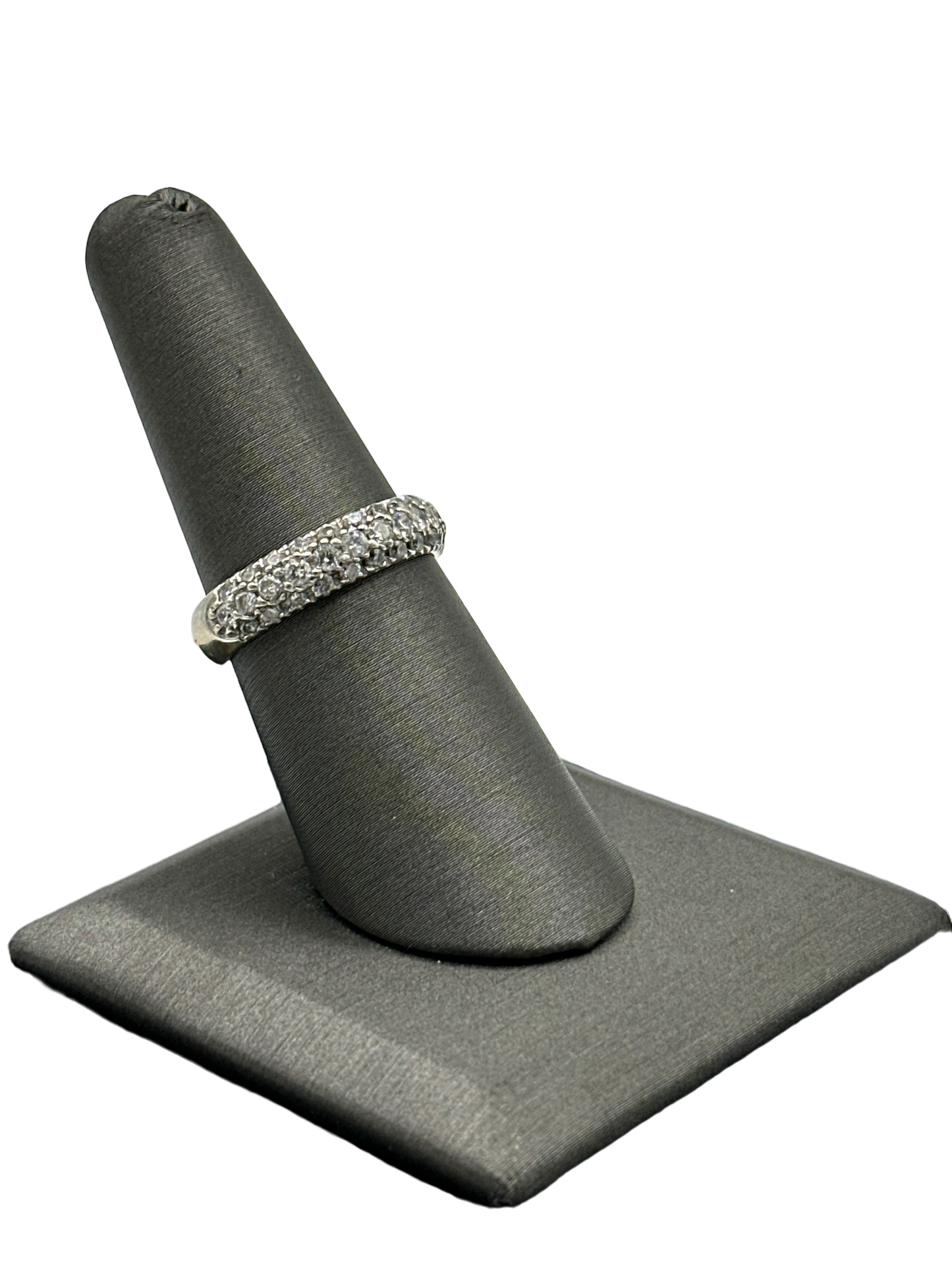 White Gold Pavé Set Diamond Band