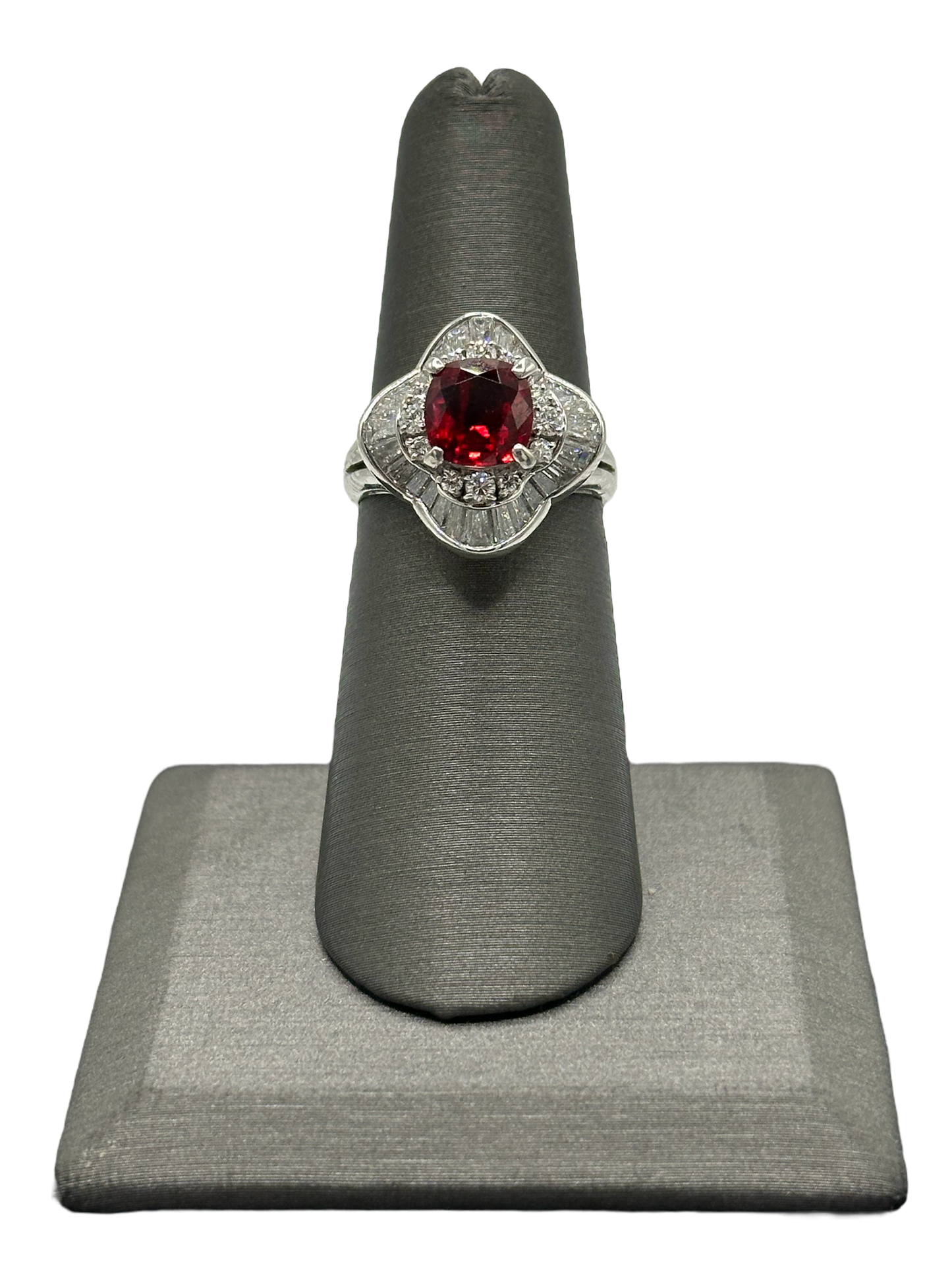 Burma Spinel & Diamond Ring