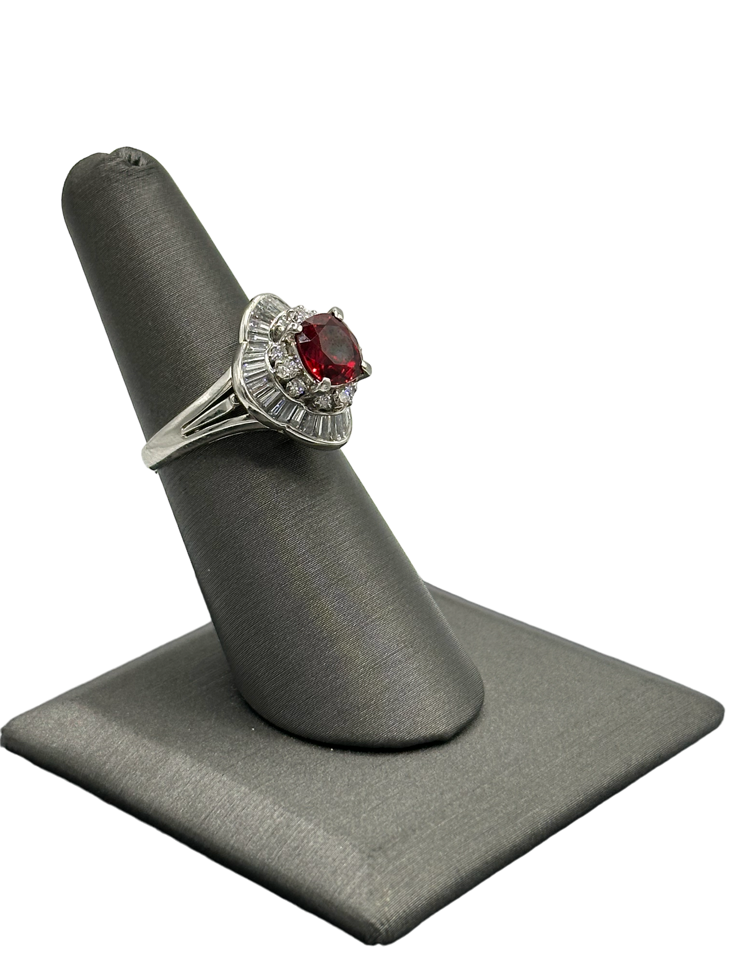 Burma Spinel & Diamond Ring