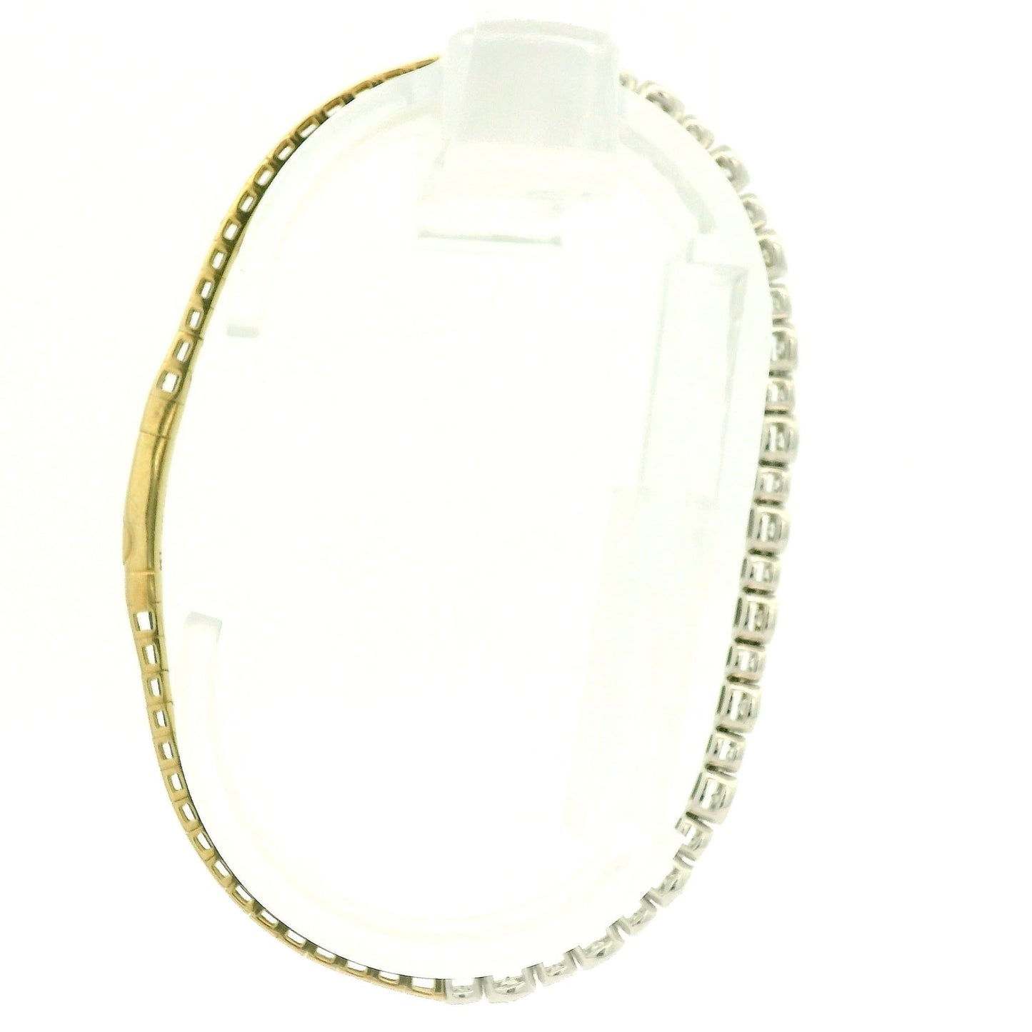 Alternating SIze Bezel Set Diamond Flex Bangle - Forever Rox Fine Jewelry