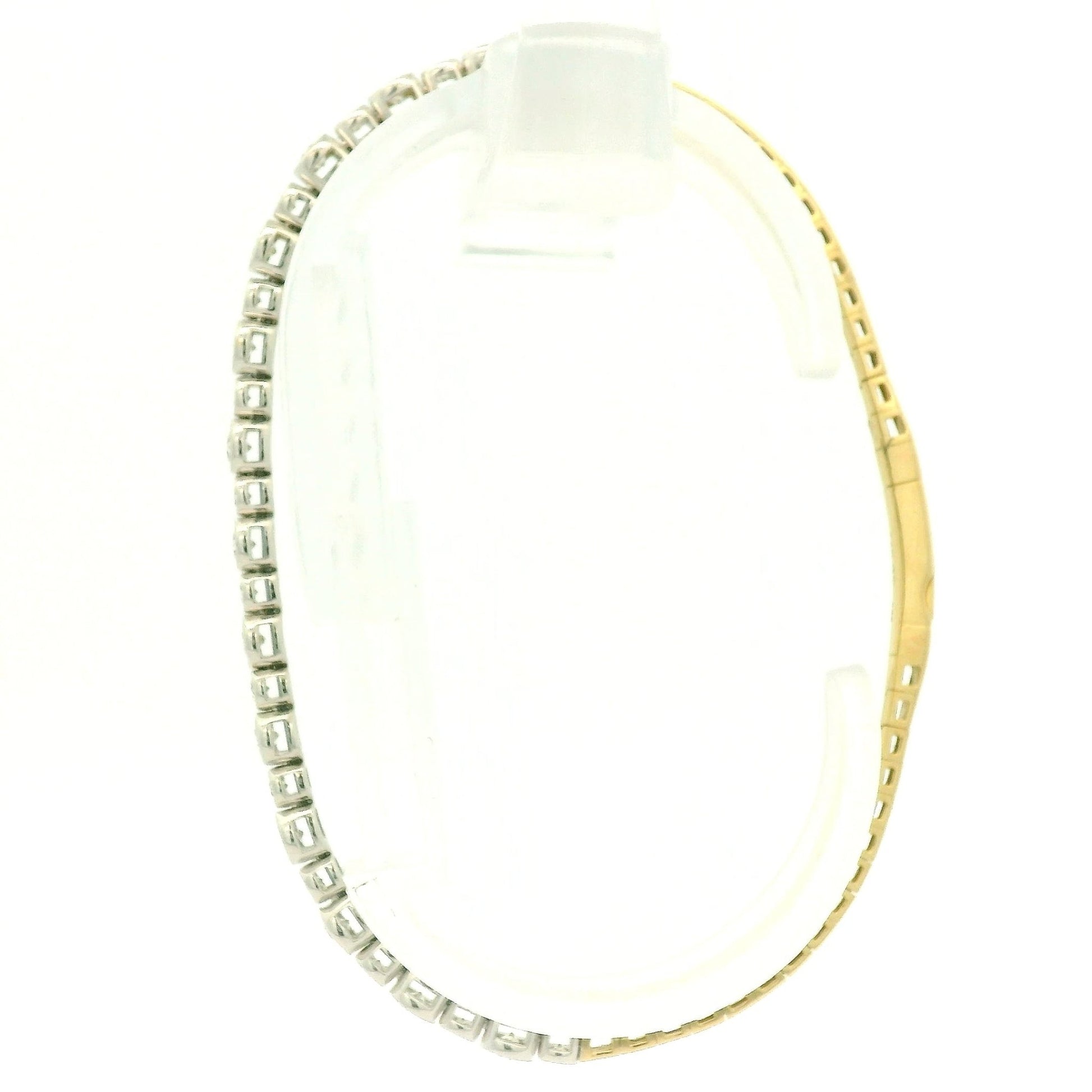 Alternating SIze Bezel Set Diamond Flex Bangle - Forever Rox Fine Jewelry