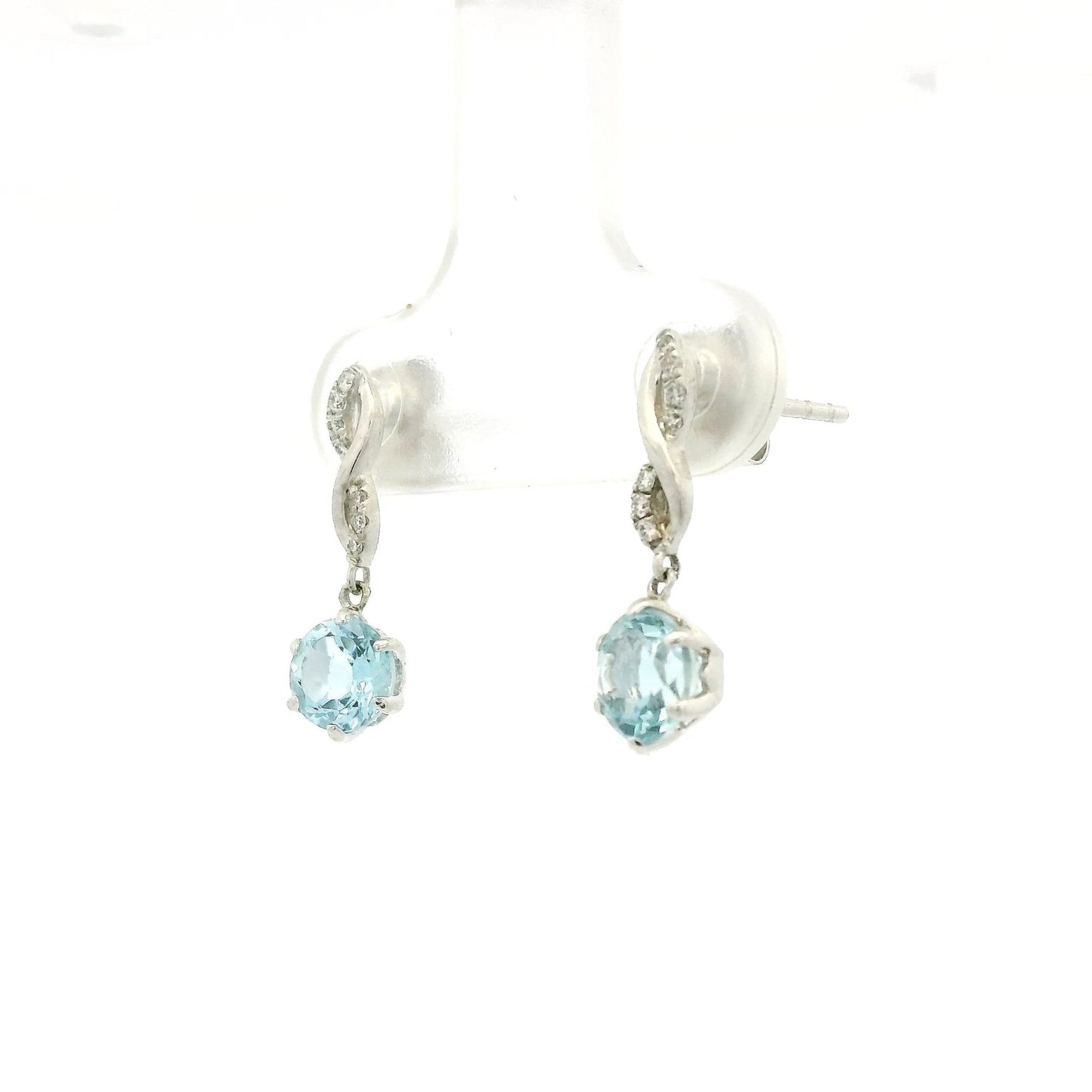 Aquamarine & Diamond Dangles - Forever Rox