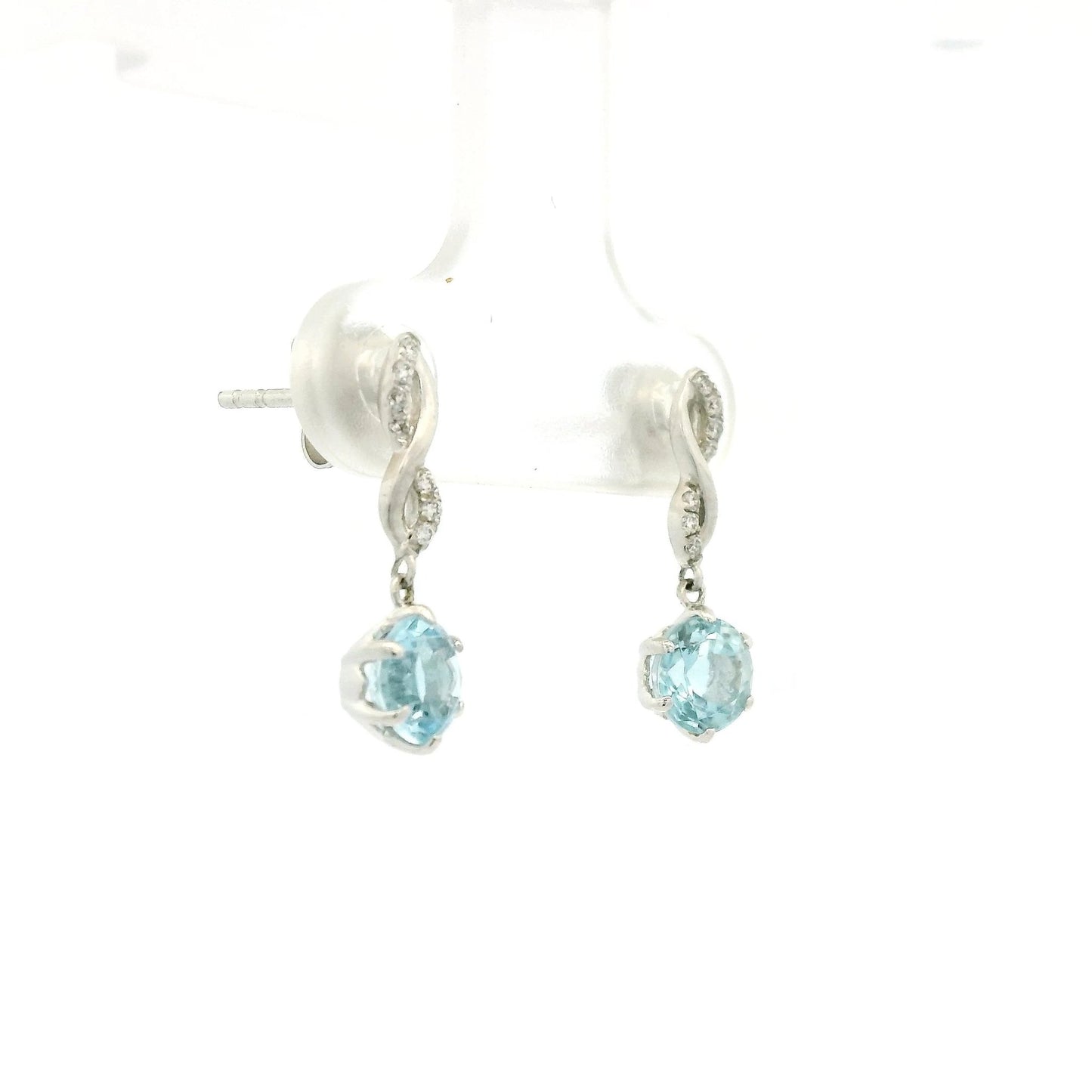 Aquamarine & Diamond Dangles - Forever Rox