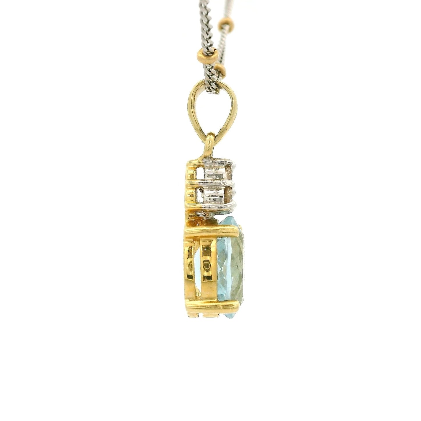 Aquamarine & Diamond Pendant - Forever Rox
