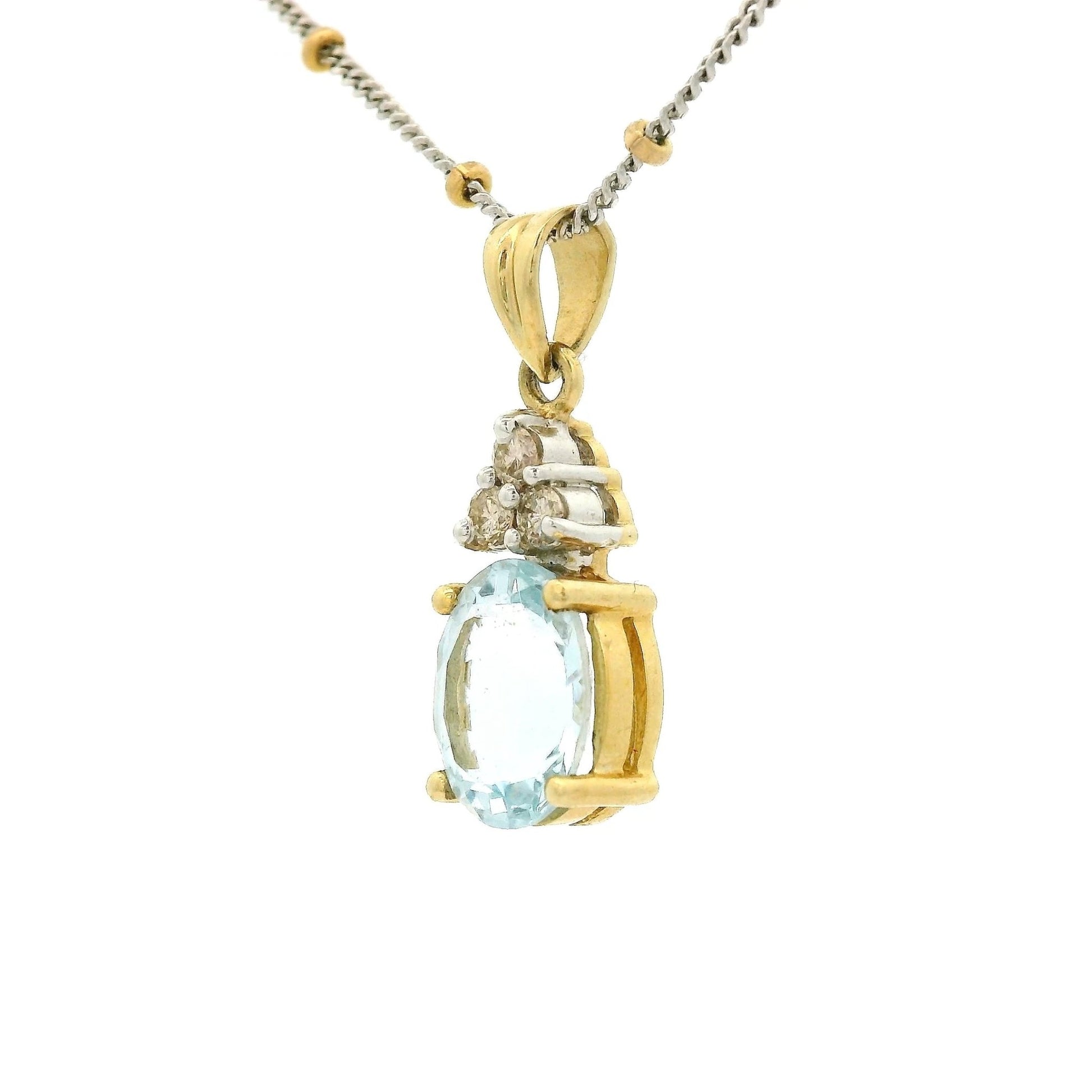 Aquamarine & Diamond Pendant - Forever Rox