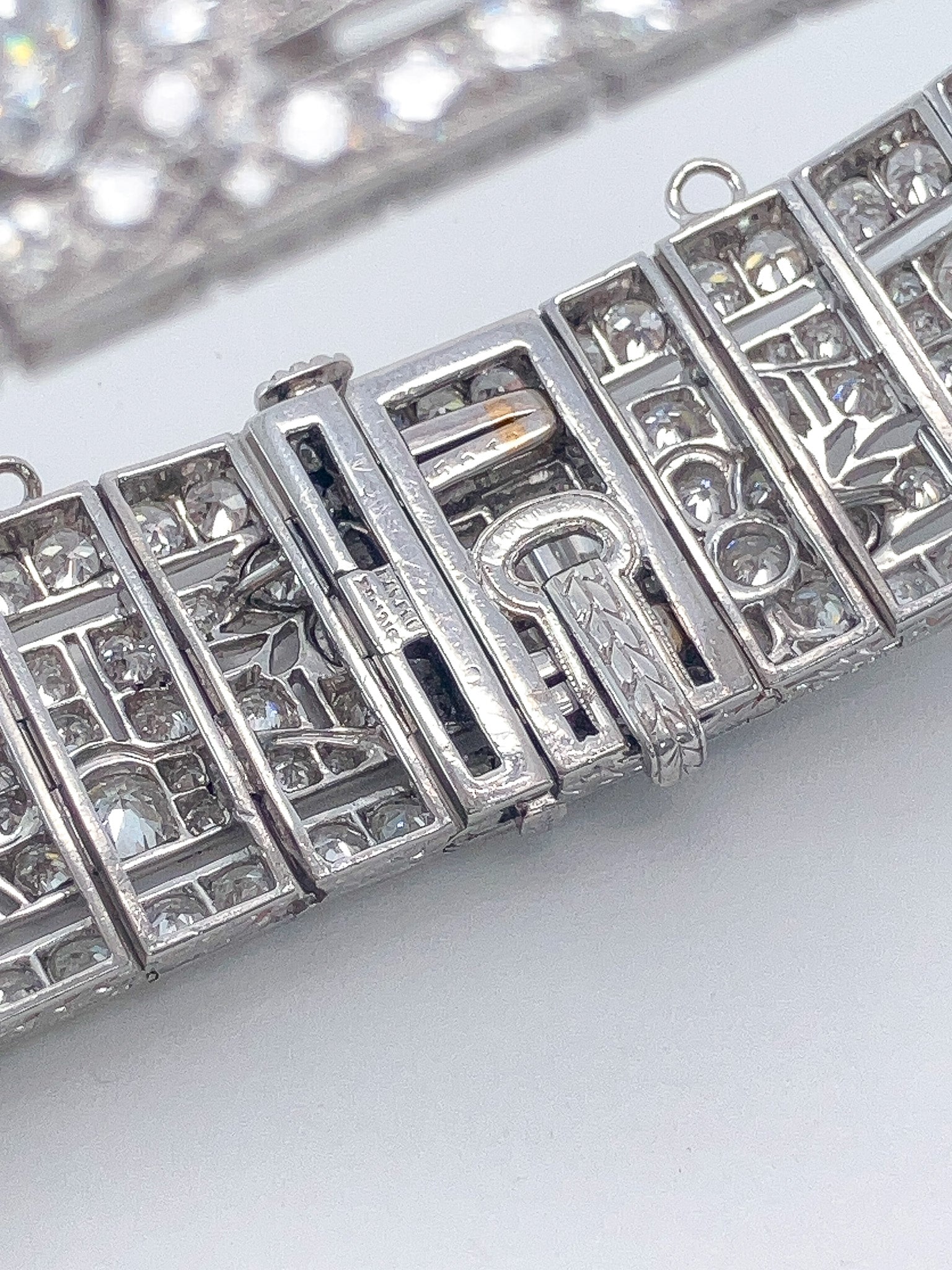 Art Deco Diamond Bracelet by Oscar Heyman, Platinum - Forever Rox