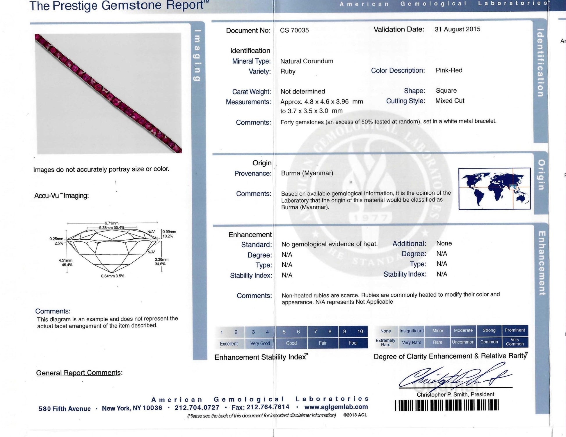 Art Deco French Cut AGL Certified Burma No Heat Ruby Straightline Bracelet, Platinum - Forever Rox Fine Jewelry