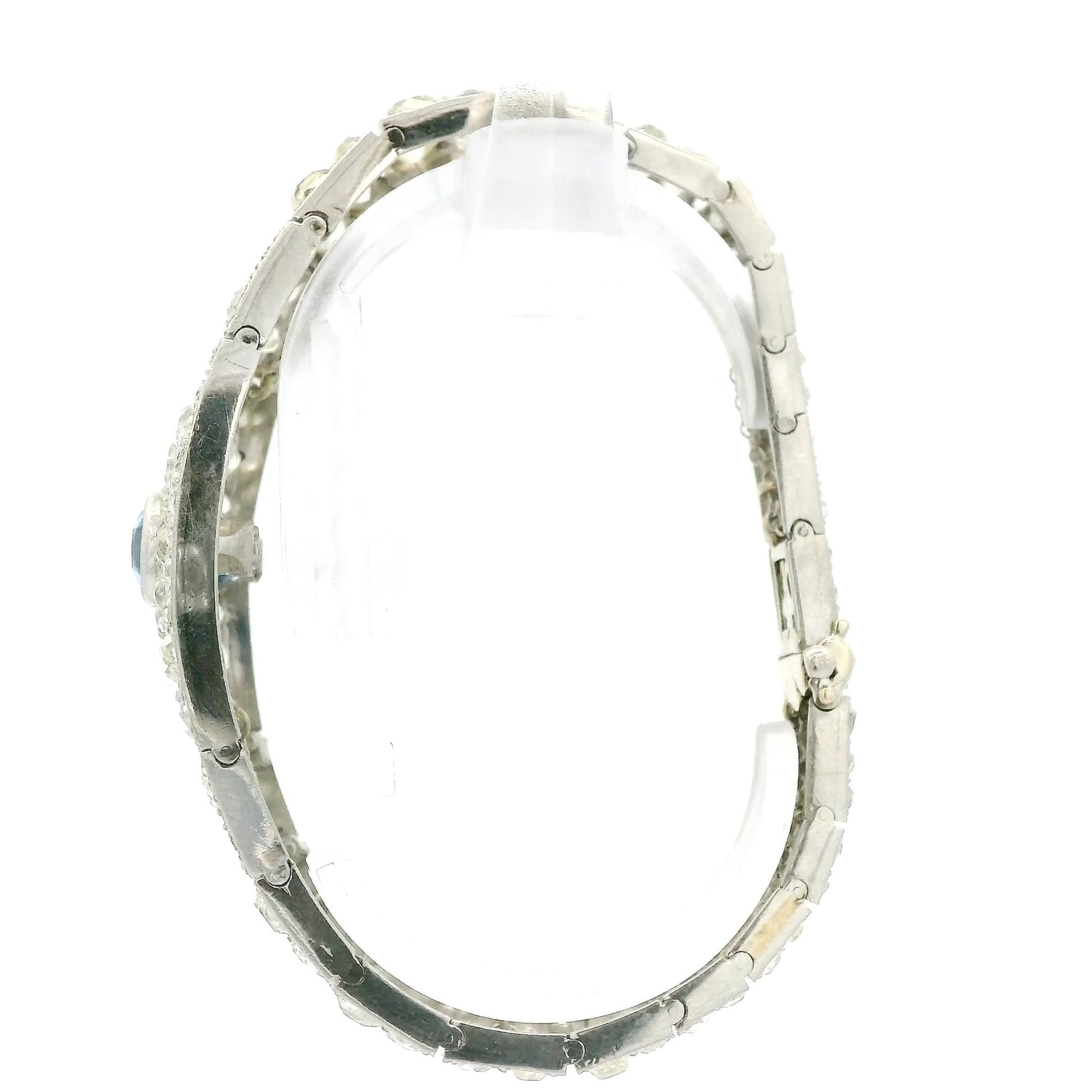 Art Deco GIA Certified No Heat, Sri Lanka Sapphire & Mine Cut Diamond Bracelet - Forever Rox