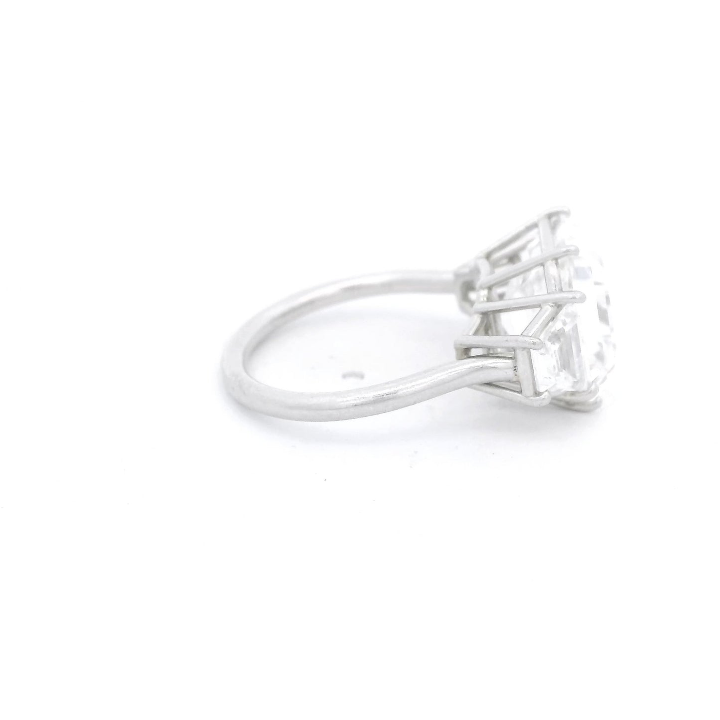 Asscher Cut Diamond Ring With Trapezoid Cut Diamonds - Forever Rox