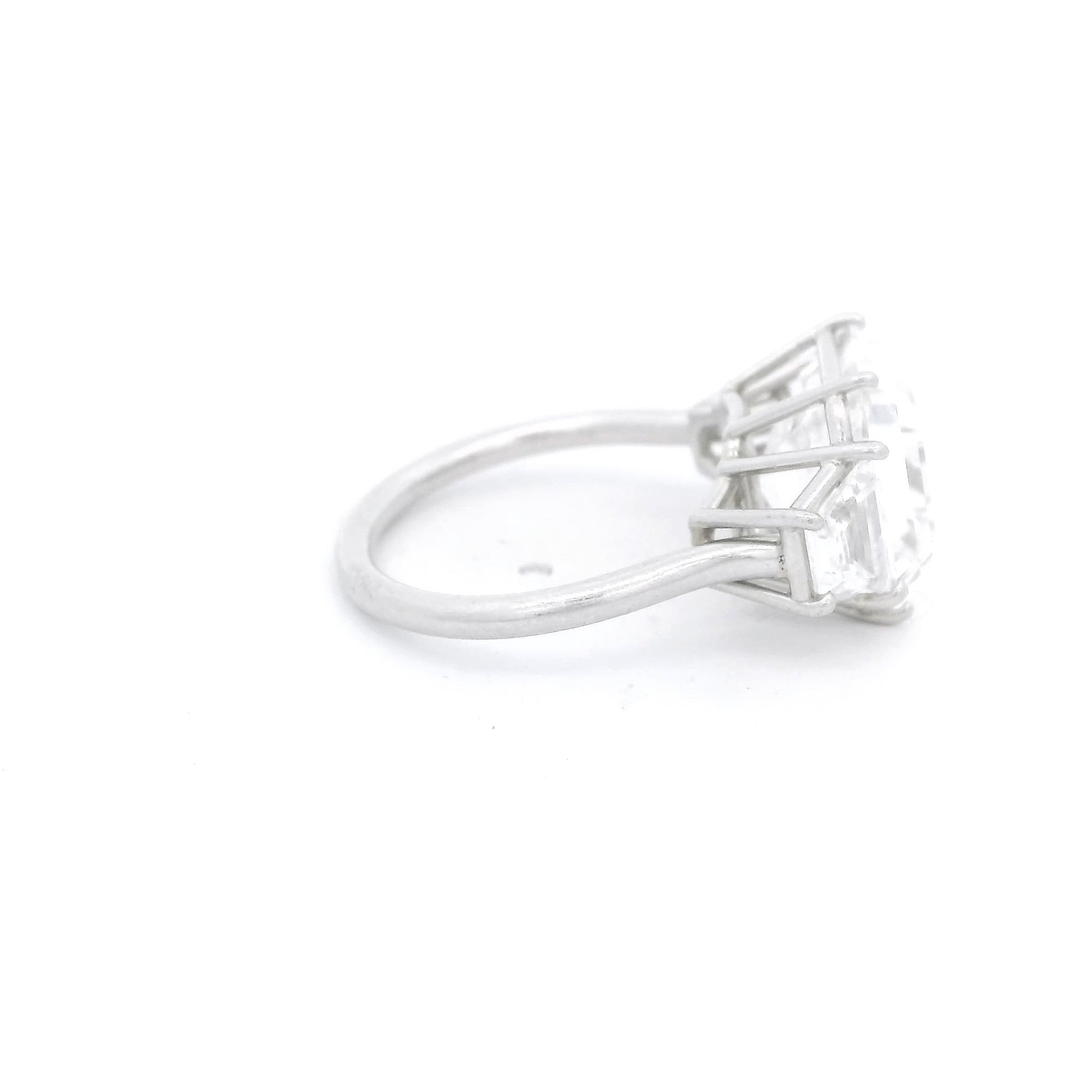 Asscher Cut Diamond Ring With Trapezoid Cut Diamonds - Forever Rox