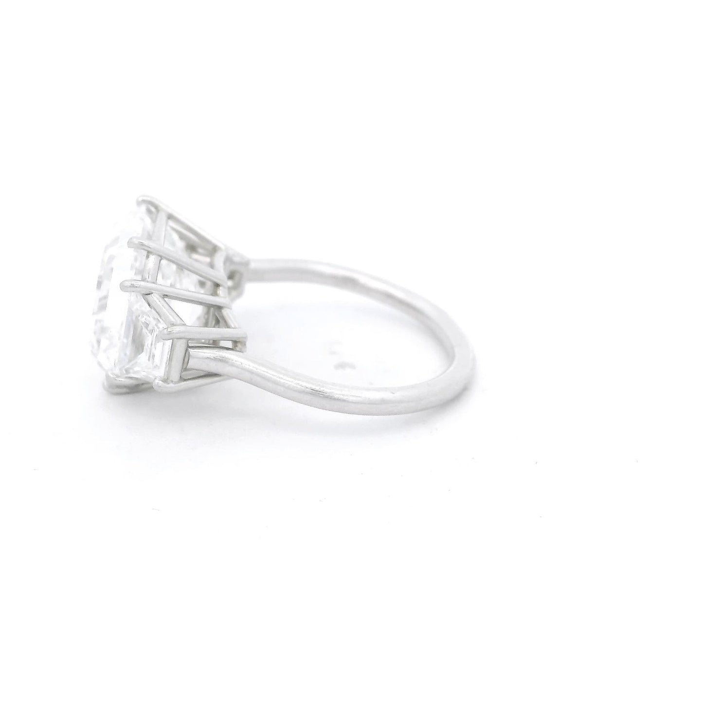 Asscher Cut Diamond Ring With Trapezoid Cut Diamonds - Forever Rox