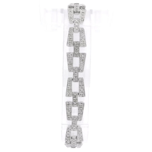 Asymetrical Diamond Bracelet - Forever Rox Fine Jewelry