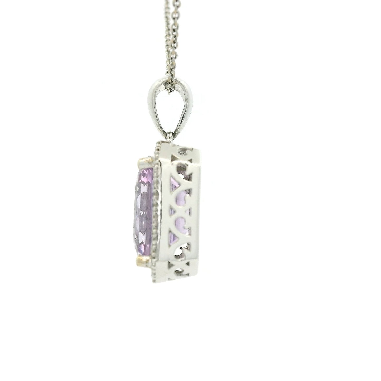 Baby Pink Sapphire & Diamond Pendant - Forever Rox