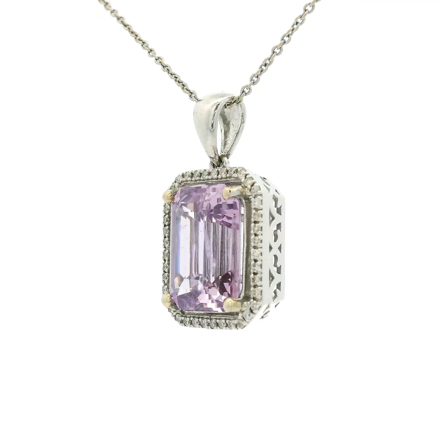Baby Pink Sapphire & Diamond Pendant - Forever Rox