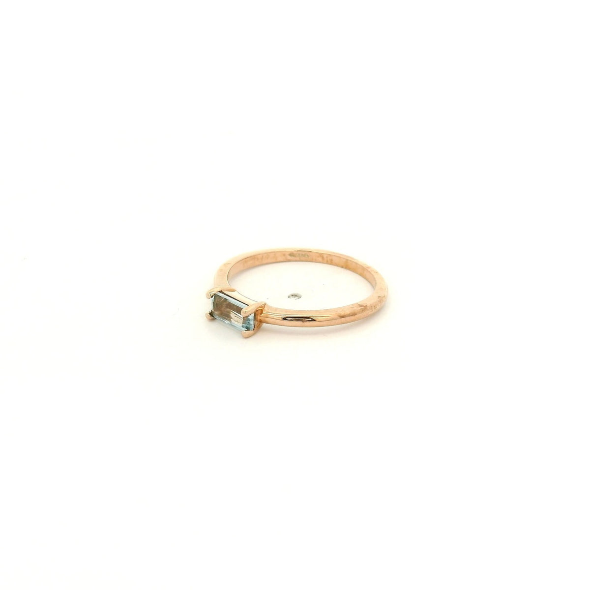 Baguette Blue Topaz Solitaire Ring - Forever Rox Fine Jewelry