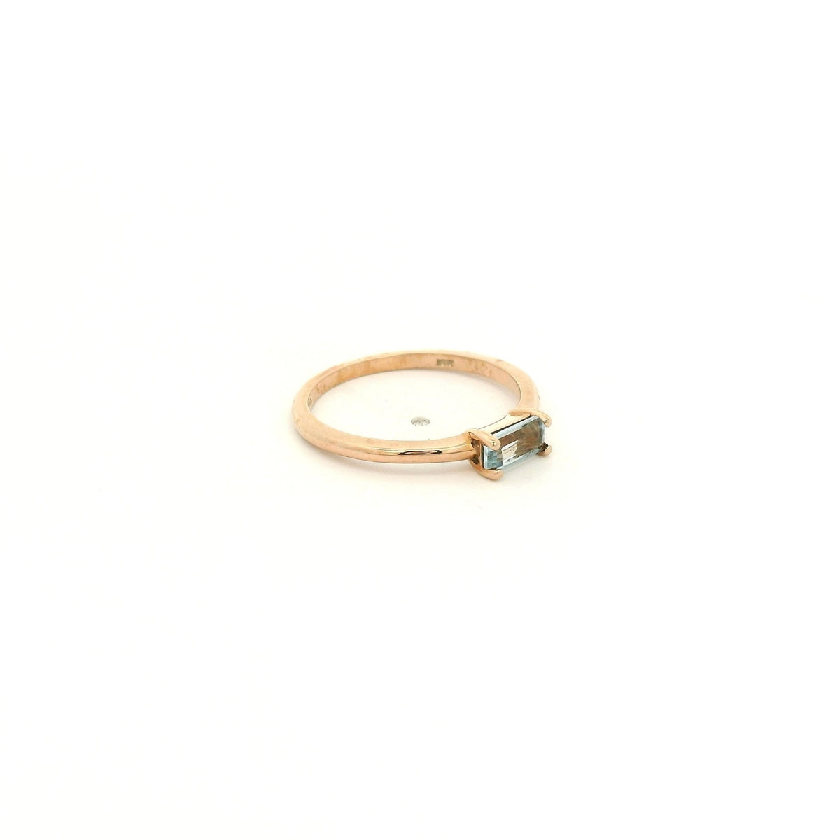 Baguette Blue Topaz Solitaire Ring - Forever Rox Fine Jewelry