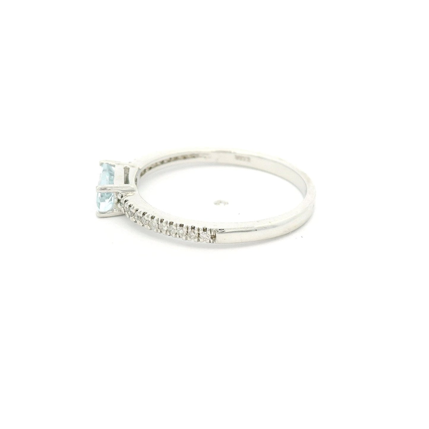 Baguette Cut Aquamarine & Diamond Ring - Forever Rox