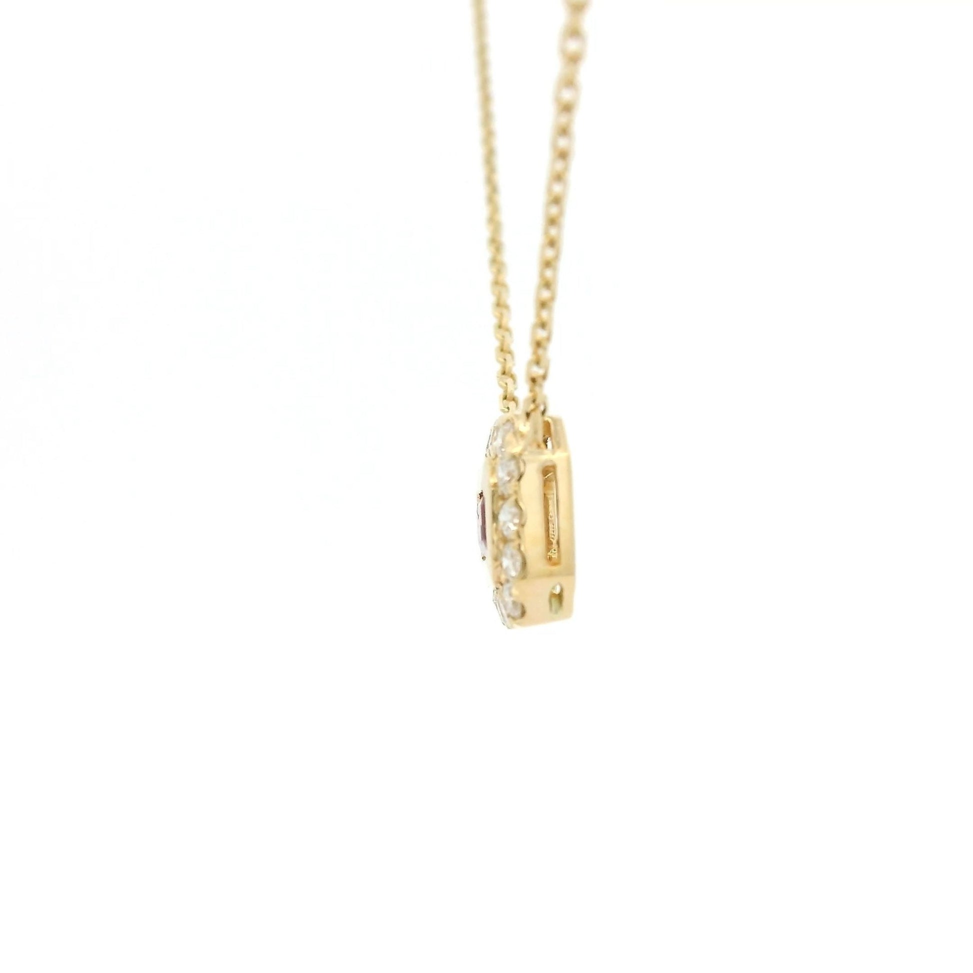 Baguette Cut Ruby & Diamond Pendant - Forever Rox