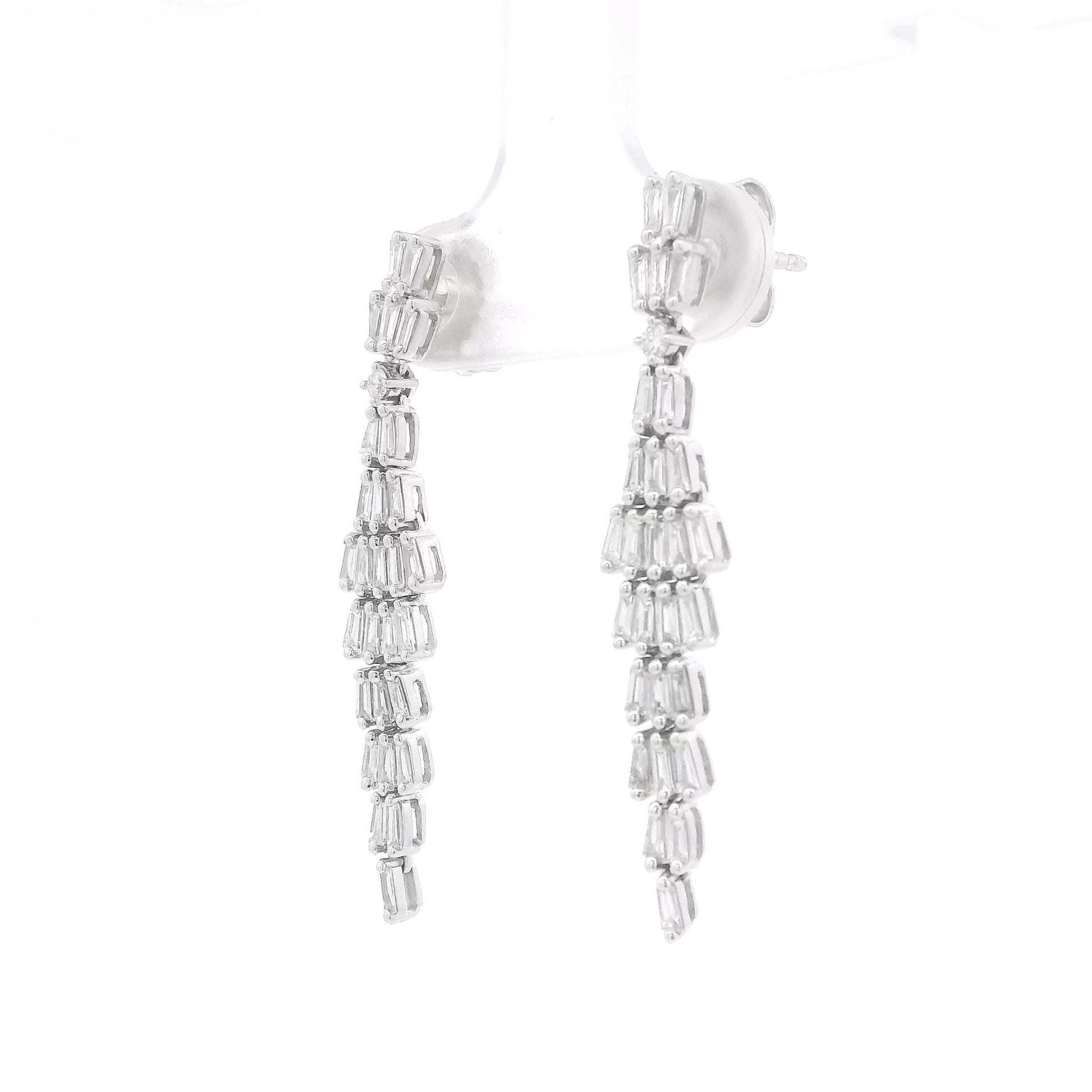 Baguette Diamond Dangles - Forever Rox