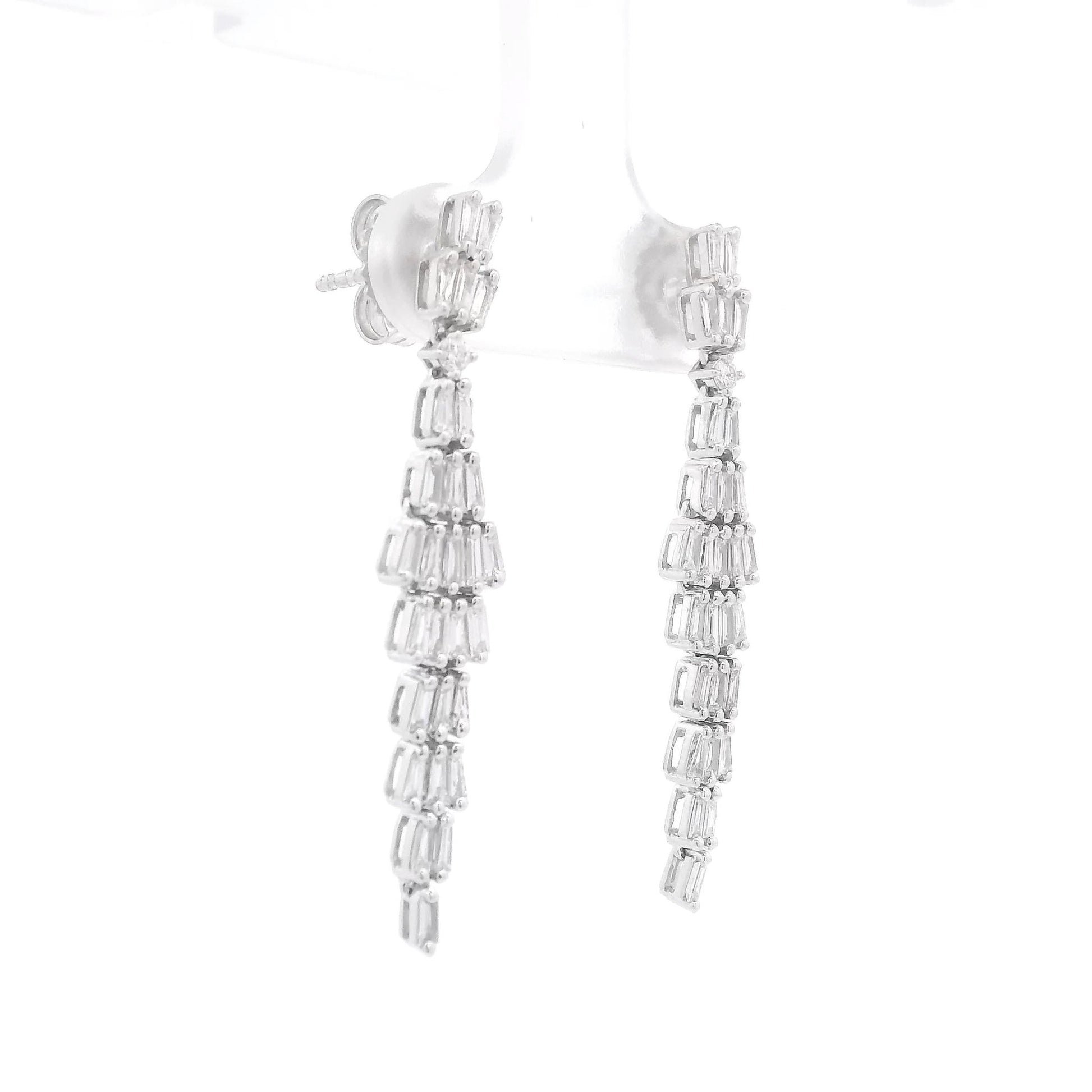 Baguette Diamond Dangles - Forever Rox