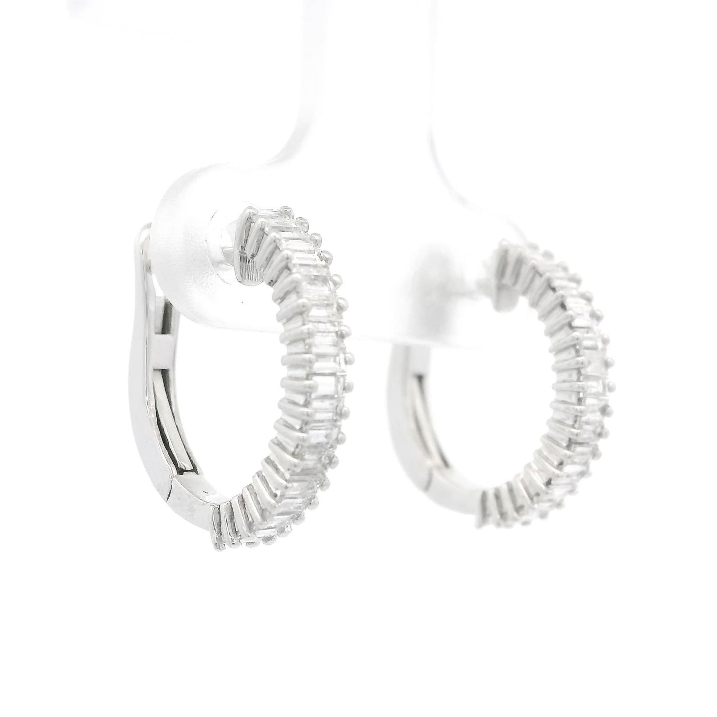 Baguette Diamond Hoops - Forever Rox