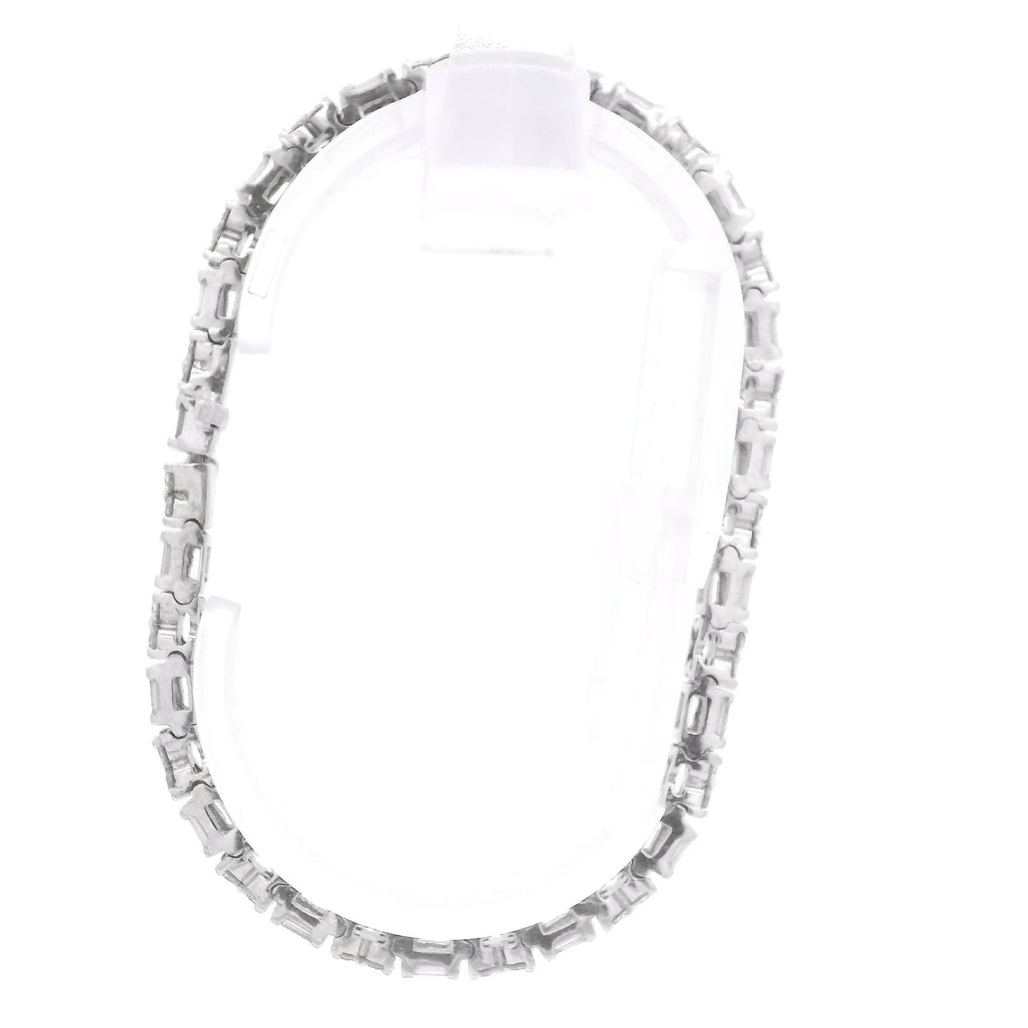 Baguette & Round Brilliant Cut Diamond Tennis Bracelet - Forever Rox