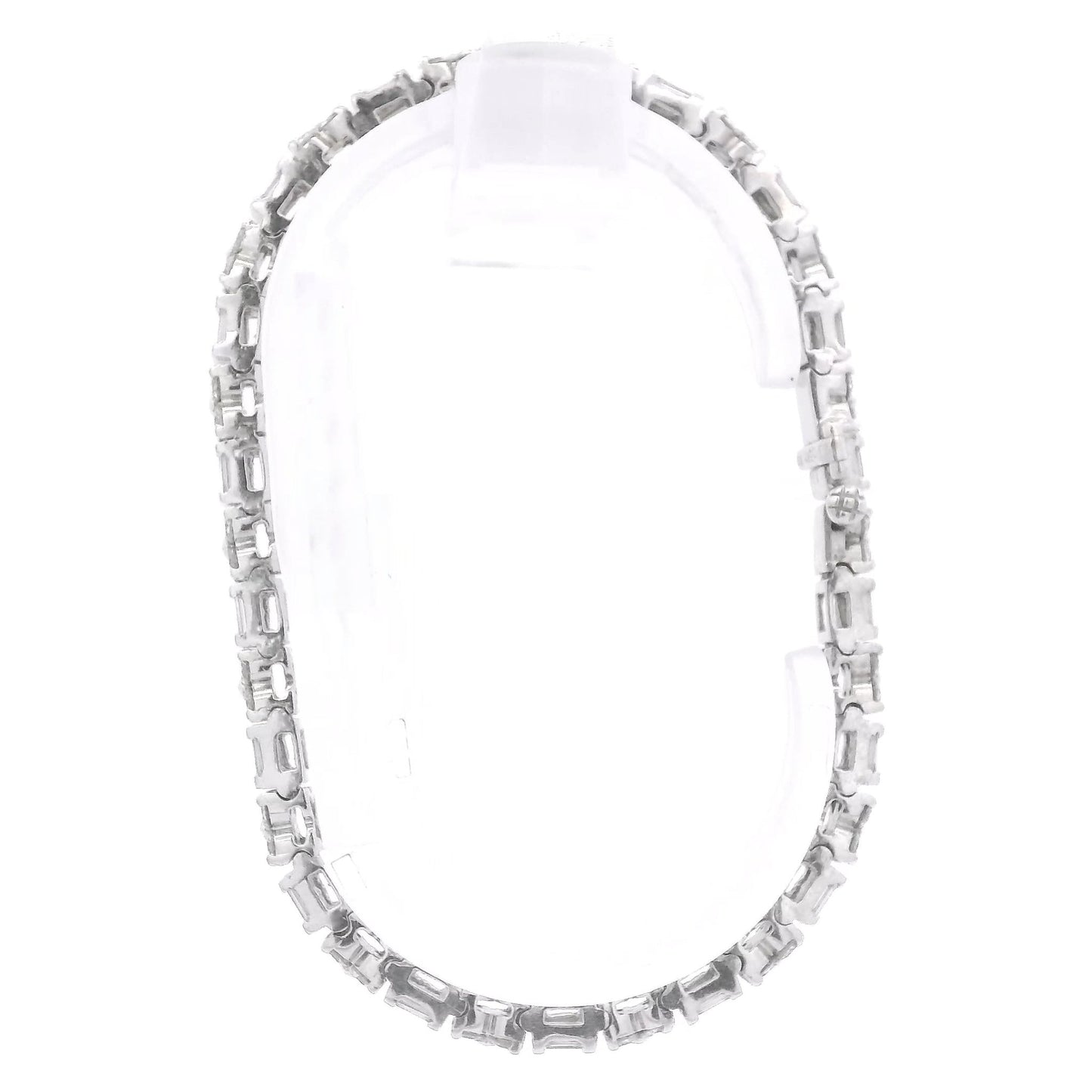Baguette & Round Brilliant Cut Diamond Tennis Bracelet - Forever Rox