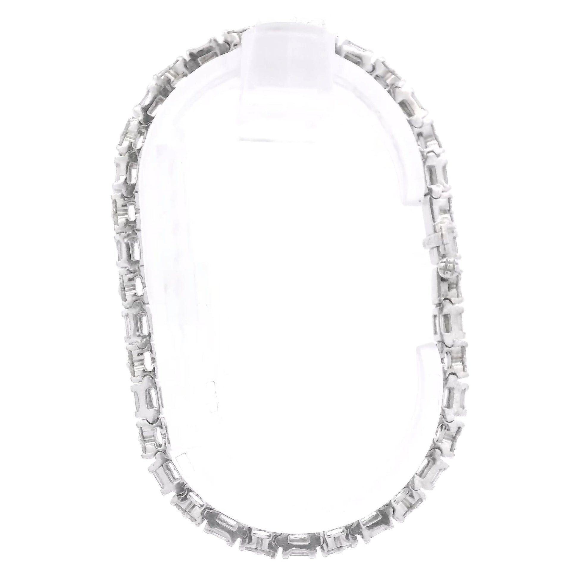 Baguette & Round Brilliant Cut Diamond Tennis Bracelet - Forever Rox
