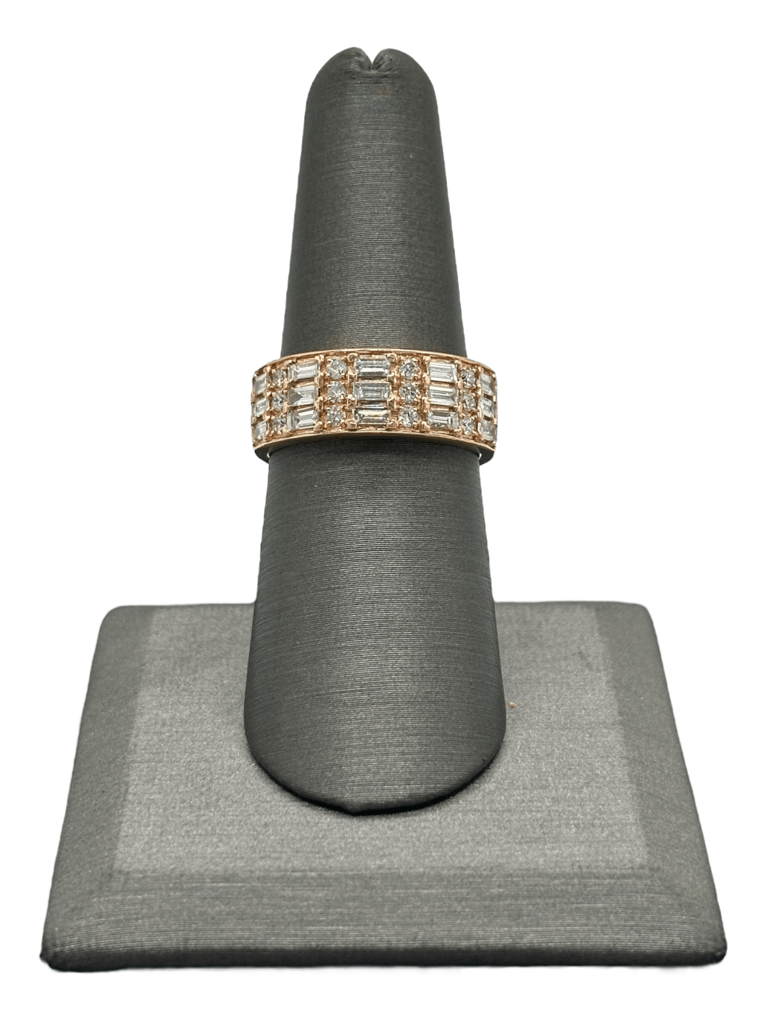 Baguette & Round Cut Diamond Band - Forever Rox
