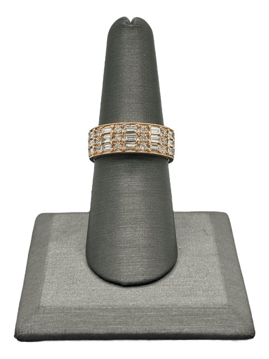 Baguette & Round Cut Diamond Band - Forever Rox