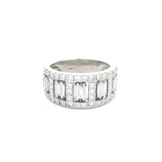 Baguette & Round Cut Diamond Ring - Forever Rox