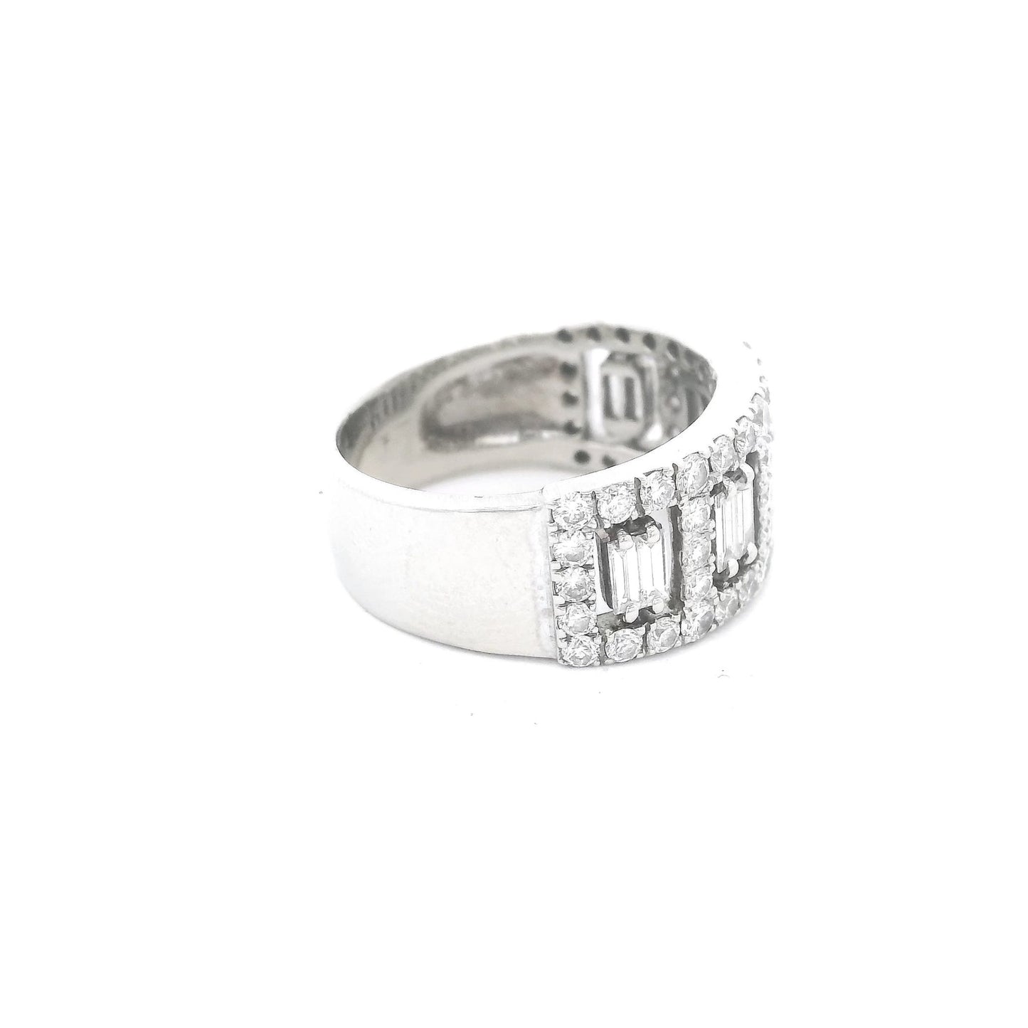Baguette & Round Cut Diamond Ring - Forever Rox