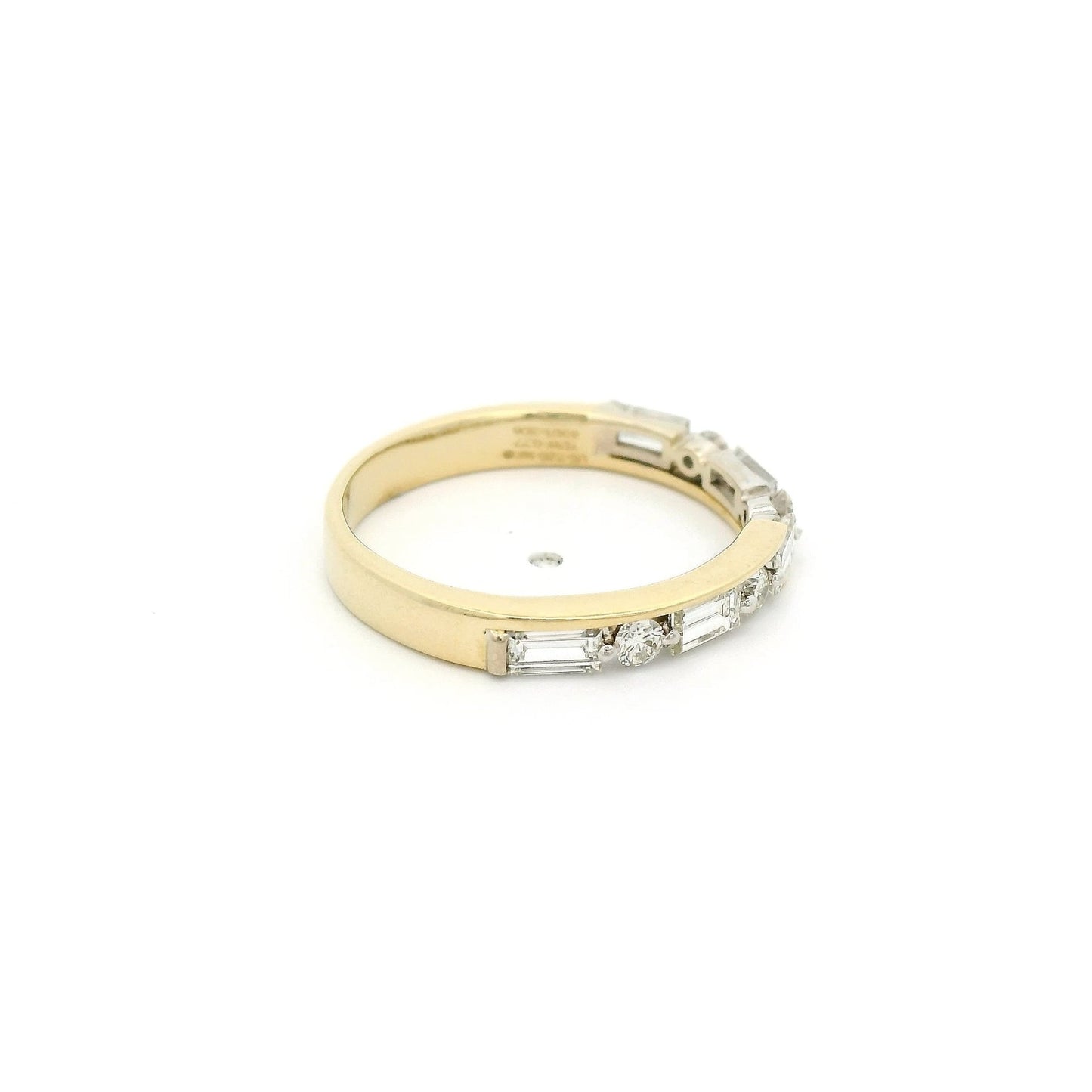 Baguette & Round Diamond Split Band - Forever Rox