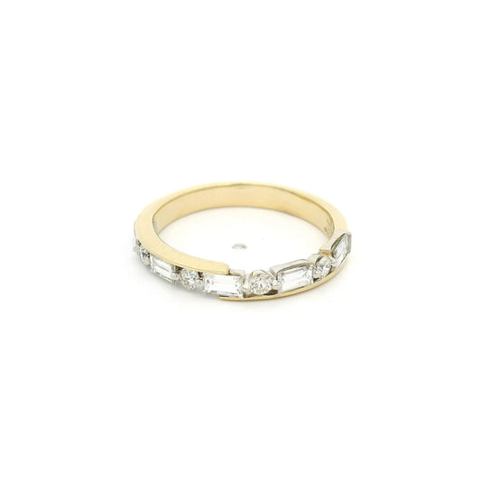 Baguette & Round Diamond Split Band - Forever Rox