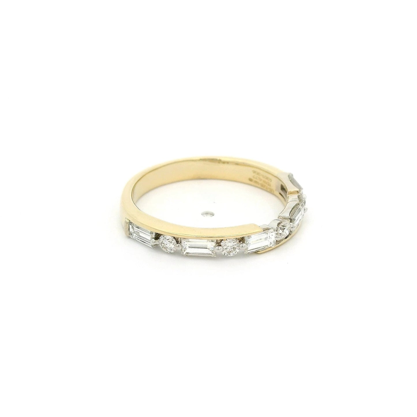 Baguette & Round Diamond Split Band - Forever Rox