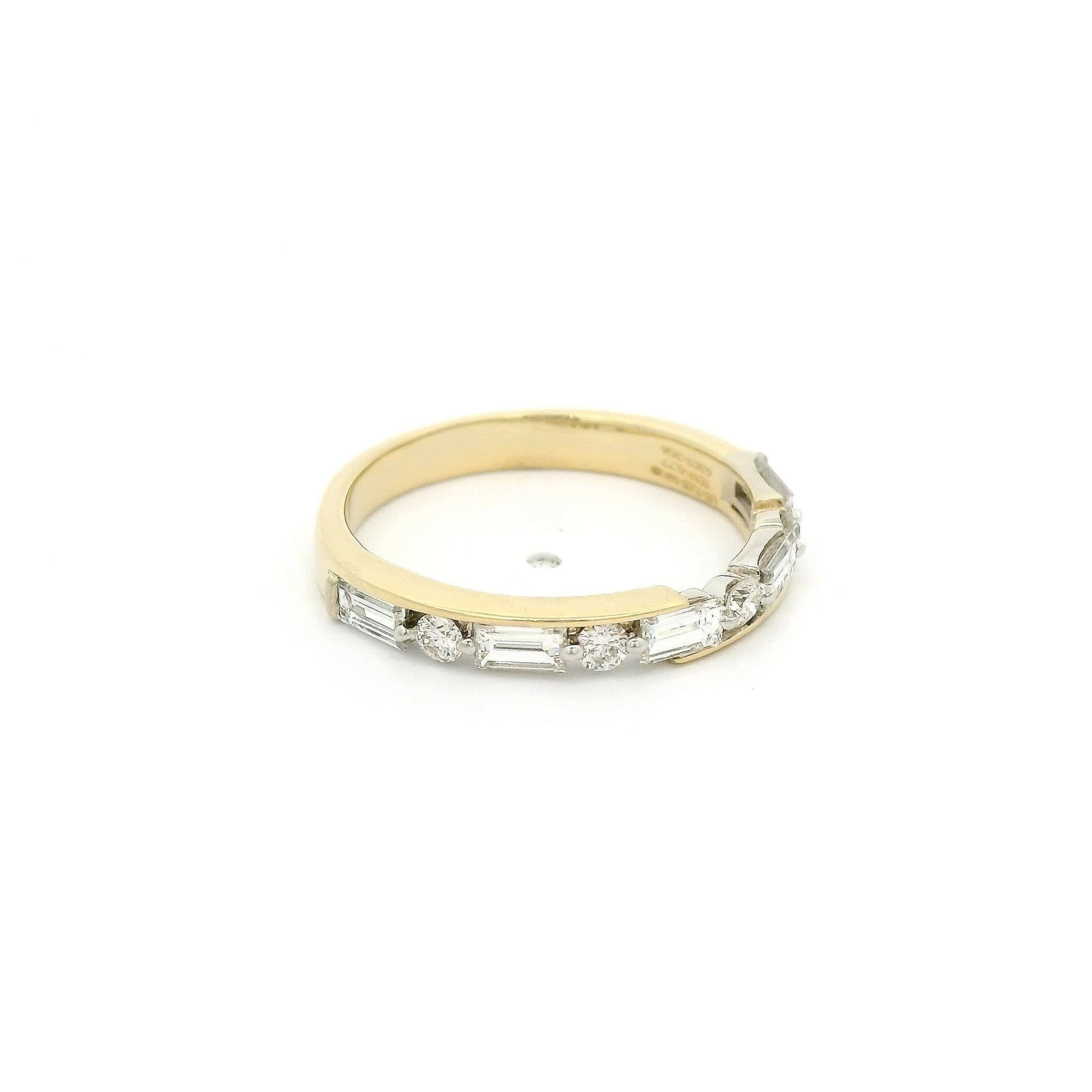 Baguette & Round Diamond Split Band - Forever Rox