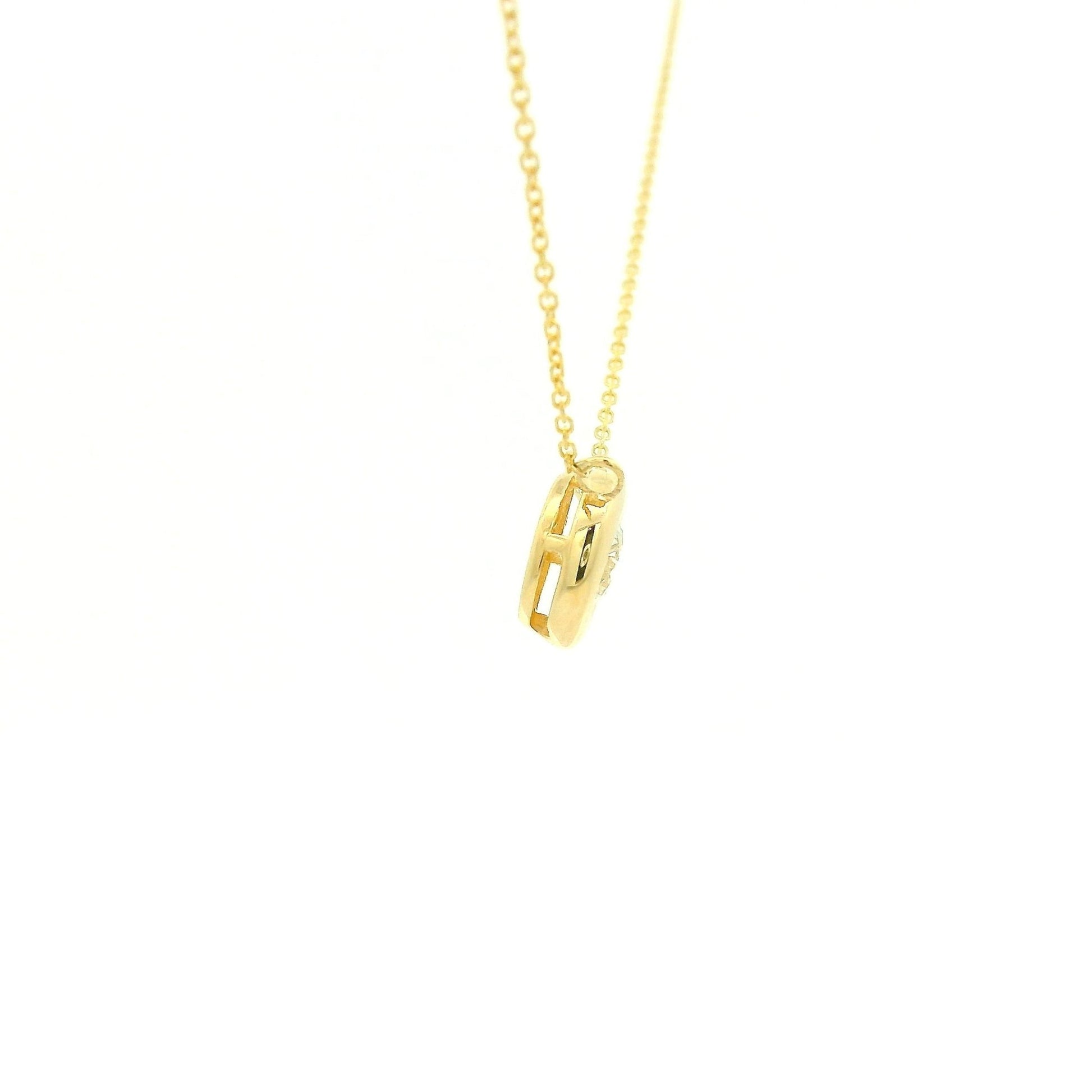 Bezel Set .40ct Round Cut Diamond Pendant - Forever Rox Fine Jewelry