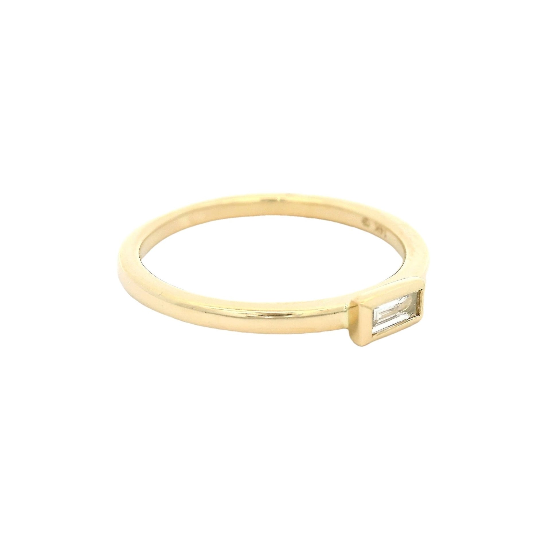 Bezel Set Baguette Diamond Ring - Forever Rox