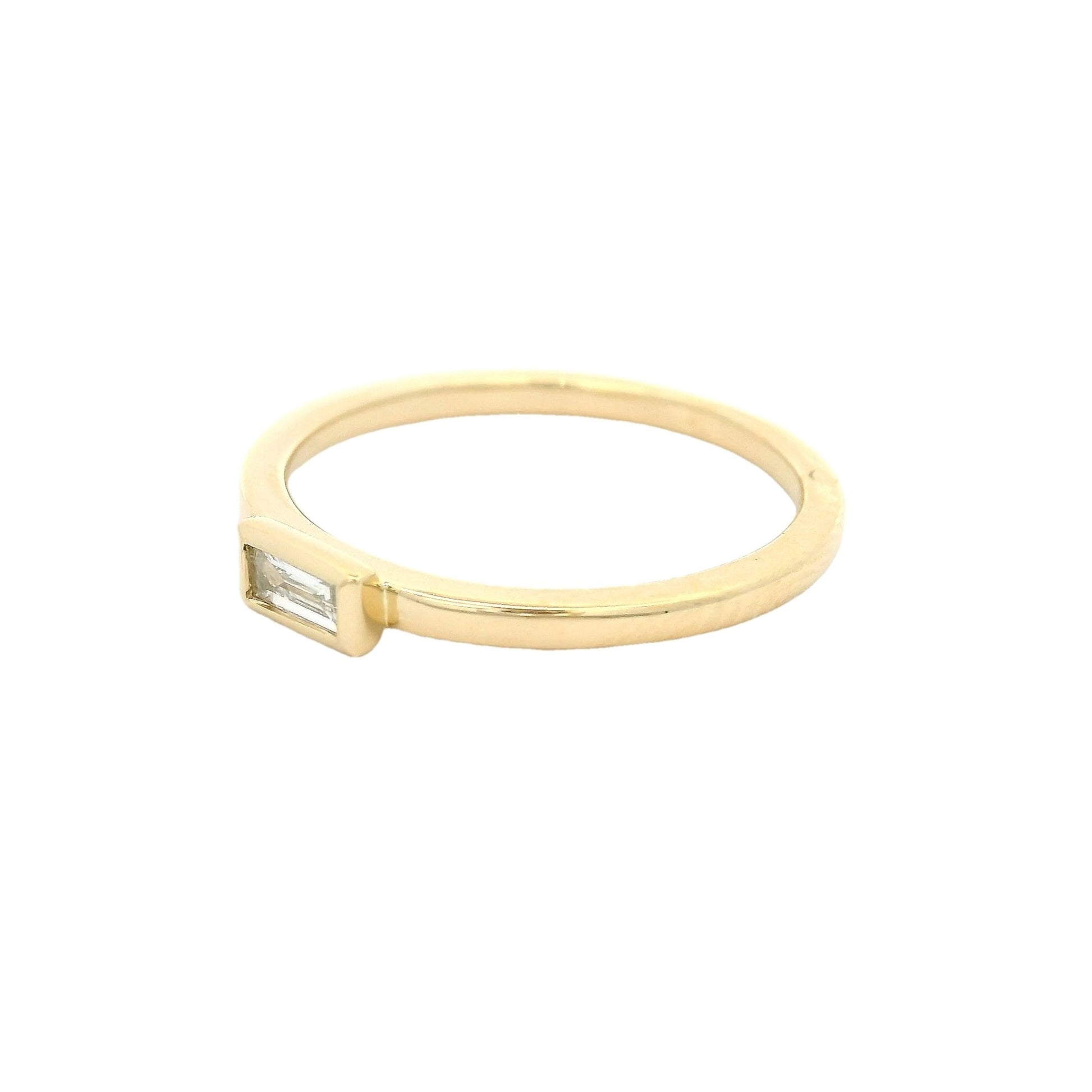 Bezel Set Baguette Diamond Ring - Forever Rox