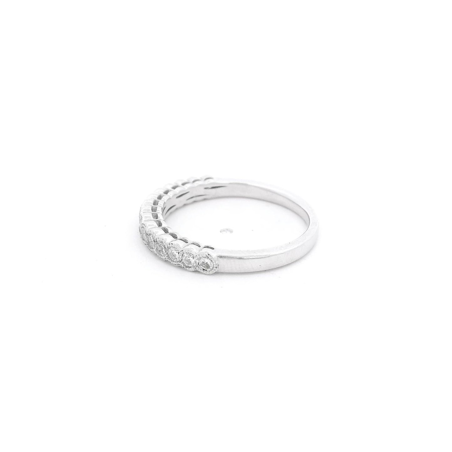 Bezel Set Diamond Band with Milgrain Design - Forever Rox Fine Jewelry